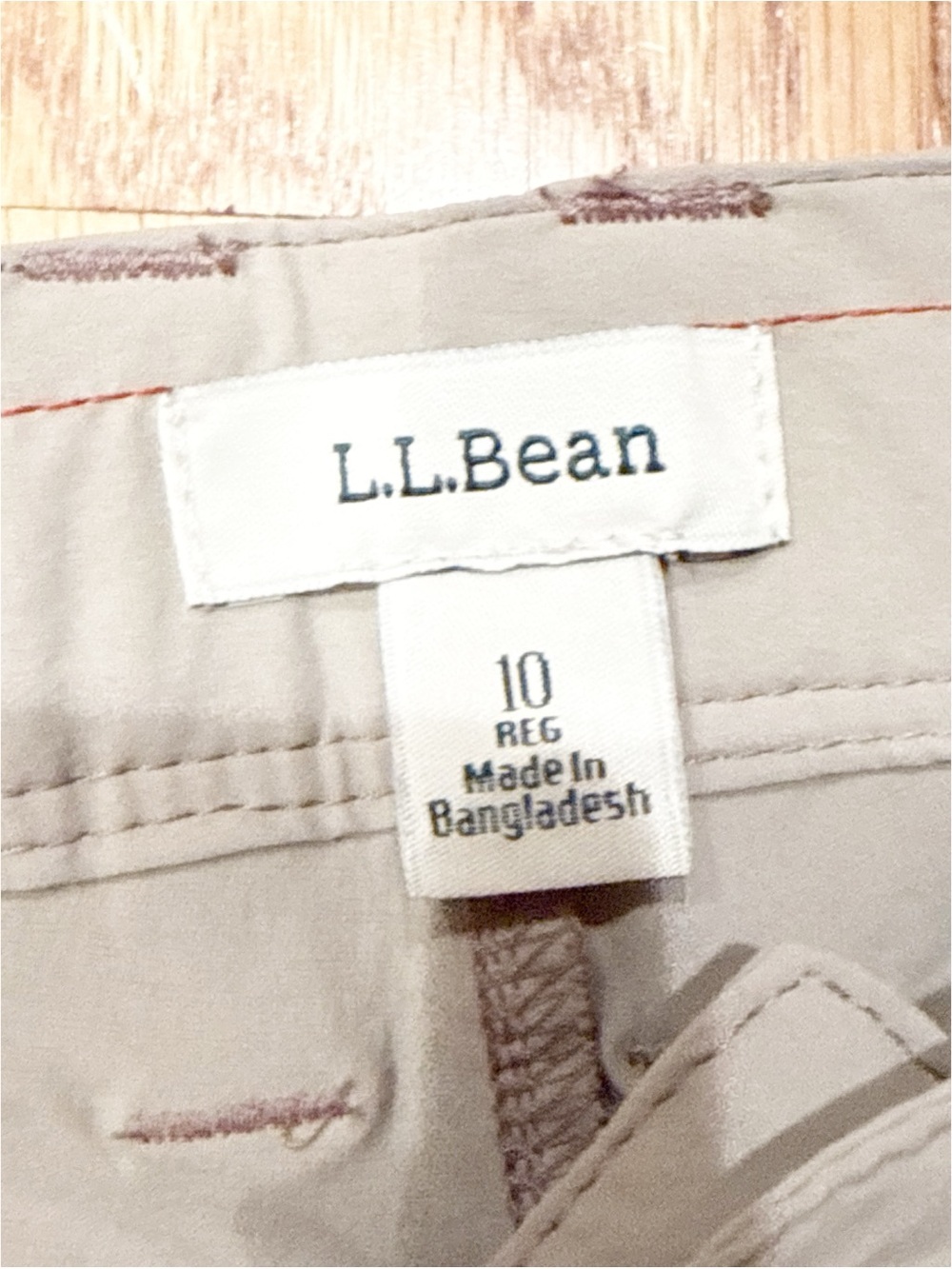 LL Bean Hiking Pants Womens 10 Regular Beige Nylon Spandex Outdoor Pockets - Picture 4 of 11